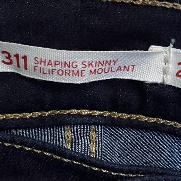 Levi’s 311 Shaping Skinny (Size 29W x 30L) - Blue Wave, Dark Wash - Picture 2 of 3